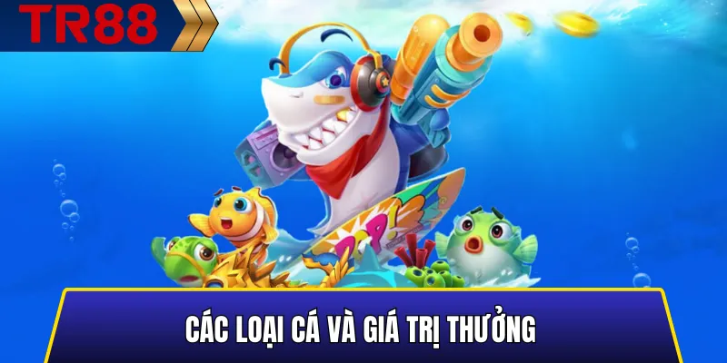 Bí Kíp Săn Cá Vàng TR88 - Cách Thu Phục Những Chú Cá Quý 2 Minh họa các loại cá và giá trị thưởng trong TR88