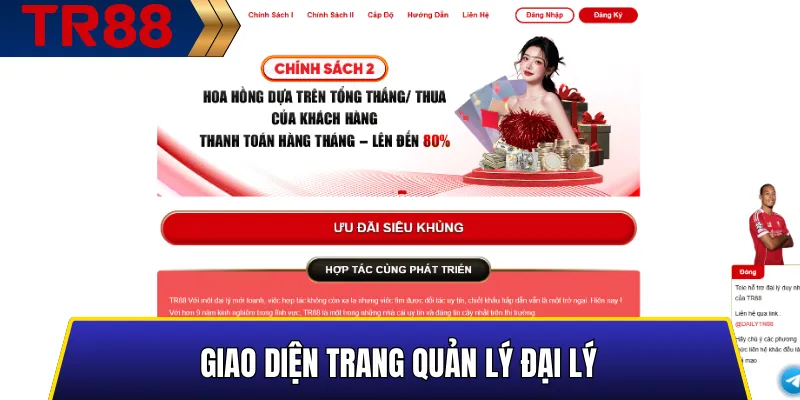 Đại Lý TR88 Là Gì? Cách Kiếm Thu Nhập Thụ Động Bền Vững 3 Giao diện trang quản lý đại lý